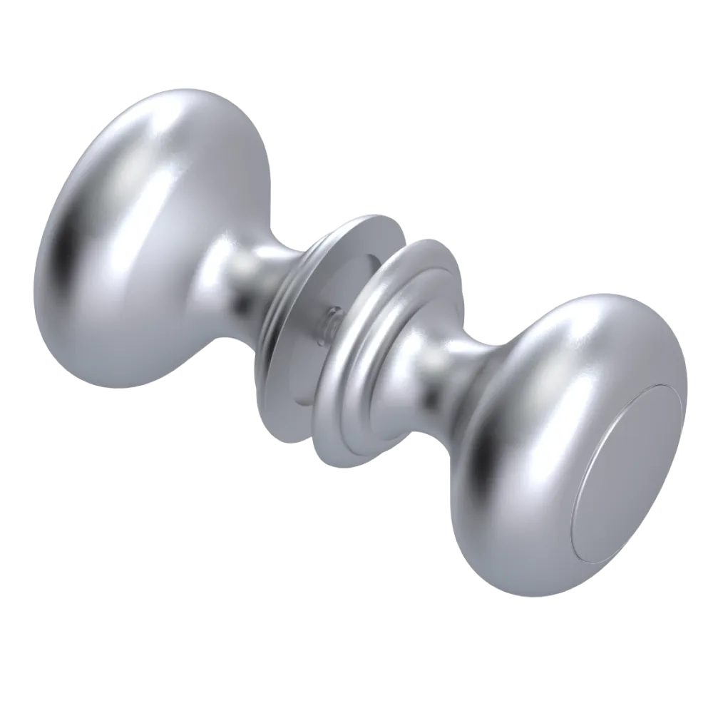 Rubinet Shower Door Knob (set) Satin Chrome