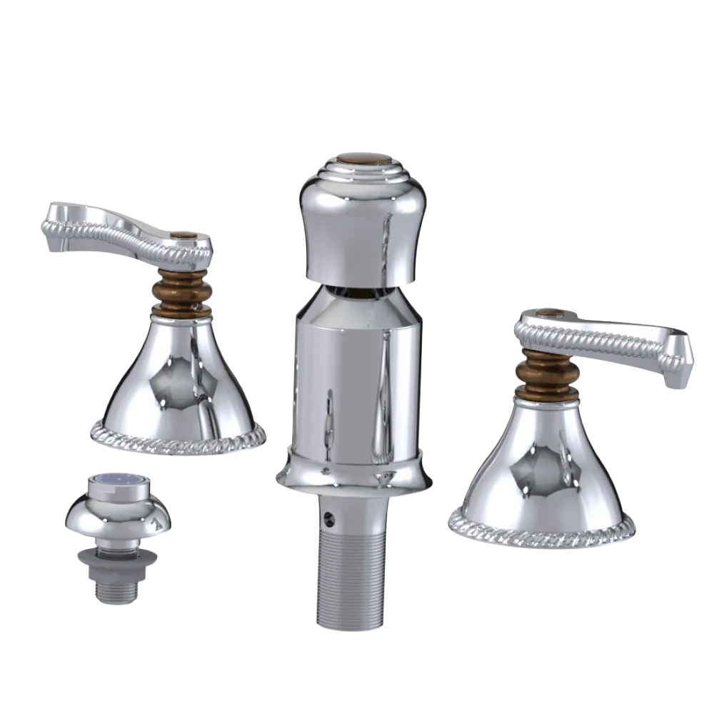 Rubinet Bidet Fitting with Spray, Diverter, and Vacum Breaker (Less Drain) Chrome