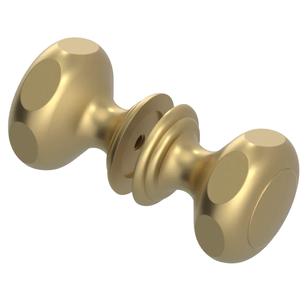 Rubinet Shower Door Knob (set) Satin Brass