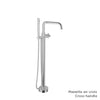 Baril Floor-mounted tub filler with hand shower (without handle)