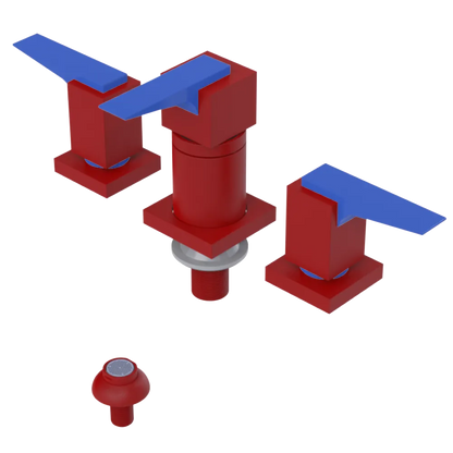 Rubinet Bidet Fitting with Spray, Diverter, and Vacuum Breaker (less drain) Maroon