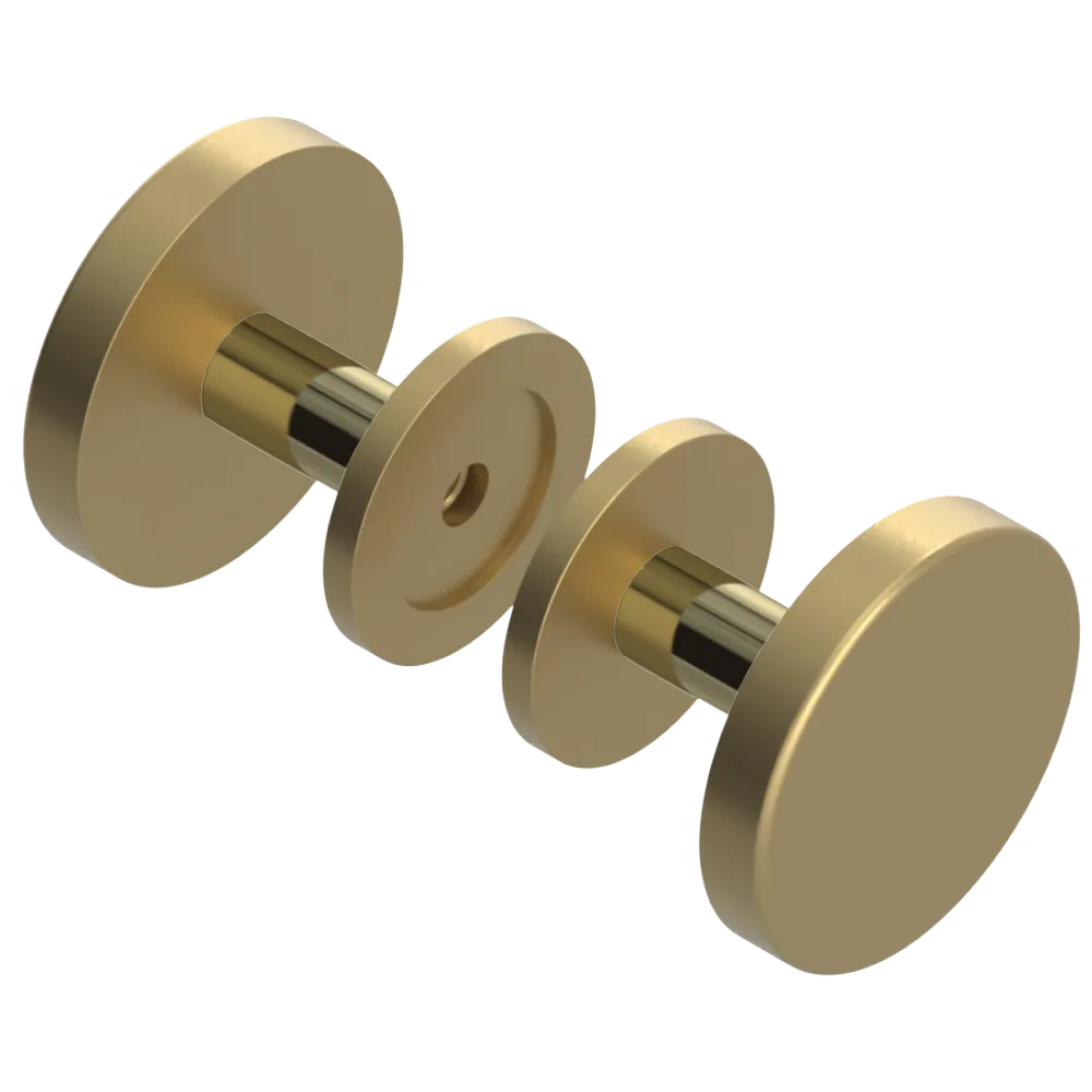 Rubinet Shower Door Knob (set) Satin Brass