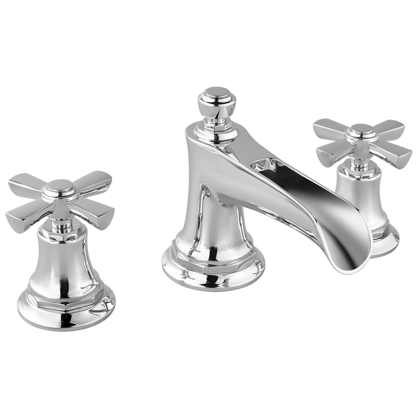 Brizo Widespread Lavatory Faucet With Channel Spout Less Handles 12 Gpm