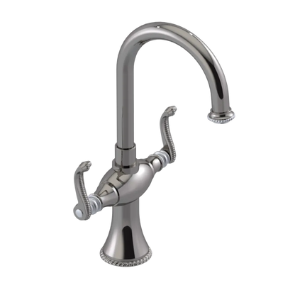 Rubinet Single Hole Dual Handle Lav. Set. (less drain) Polished Nickel