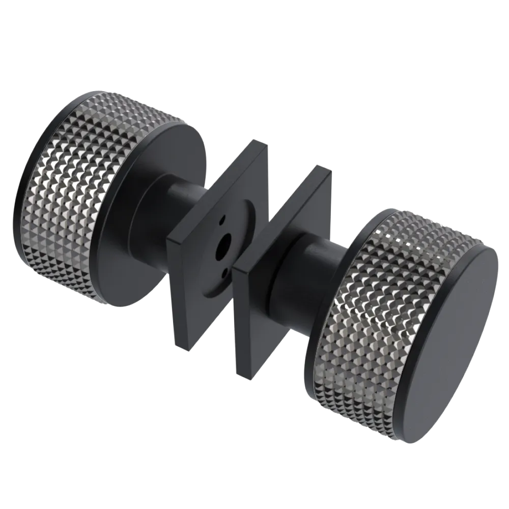 Rubinet Shower Door Knob (set) Matt Black
