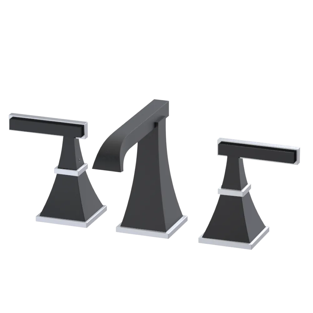Rubinet Widespread Lav. Set. (less drain) Matt Black