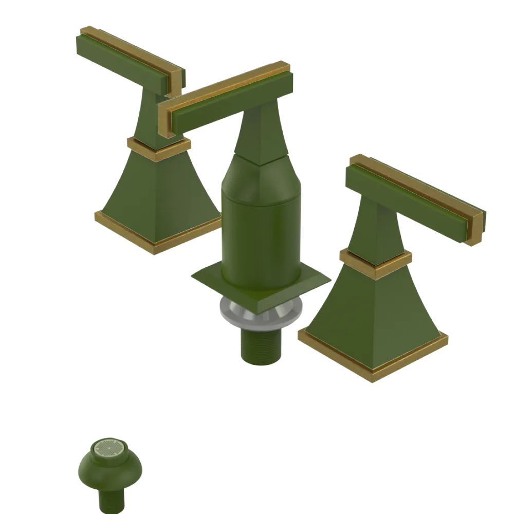 Rubinet Bidet Fitting with Spray, Diverter, and Vacum Breaker (Less Drain) Green Envy