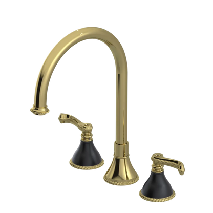 Rubinet Widespread Kitchen Set Natural Brass