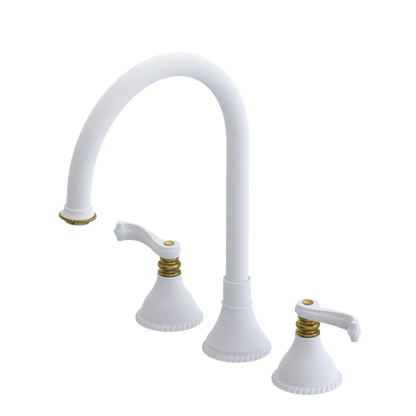 Rubinet Widespread Kitchen Set Matt White