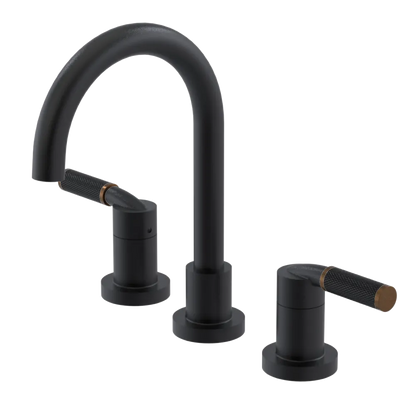 Rubinet Widespread Lav. Set. (less drain) Matt Black