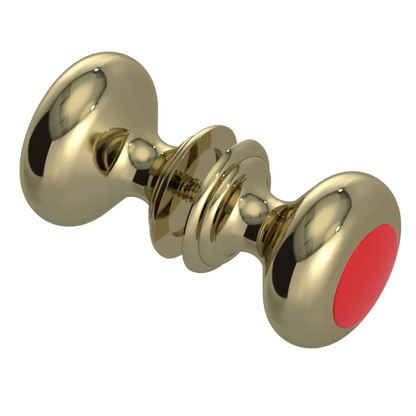 Rubinet Shower Door Knob (set) Natural Brass