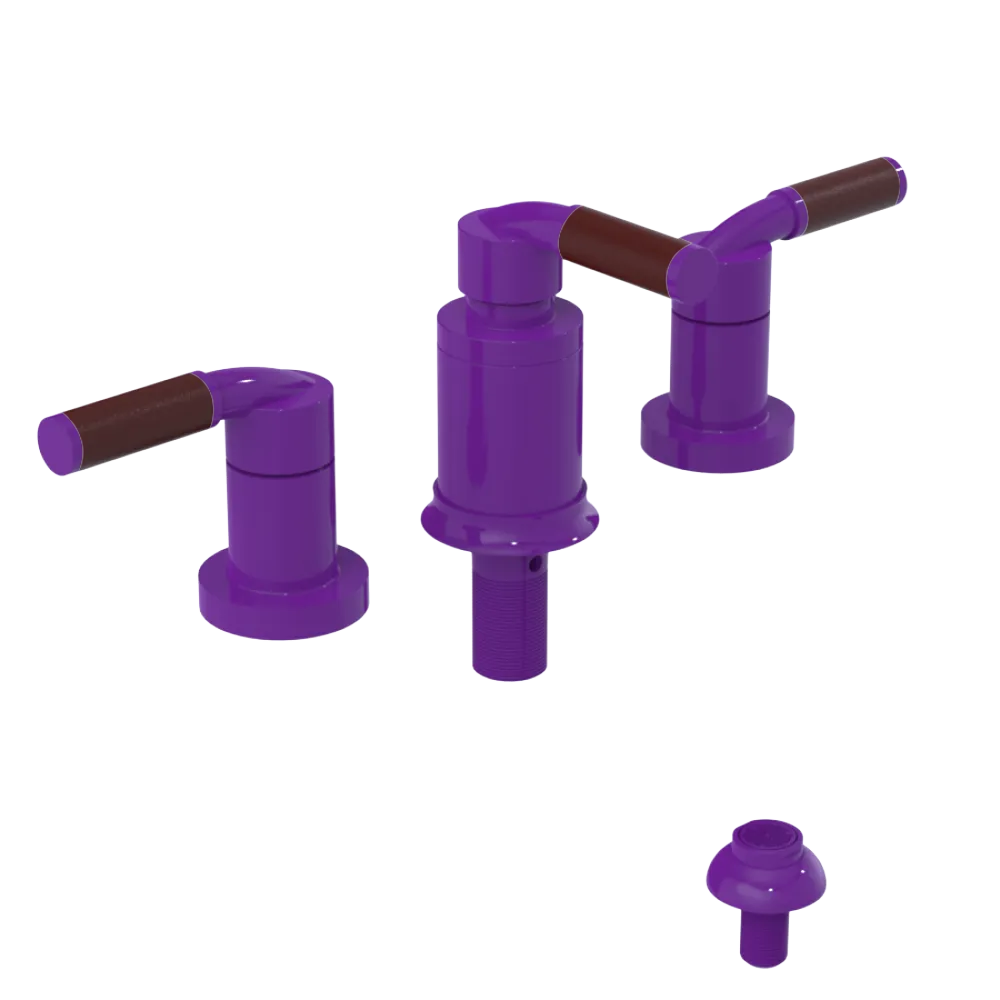 Rubinet Bidet Fitting with Spray, Diverter, and Vacuum Breaker (less drain) Purple Haze