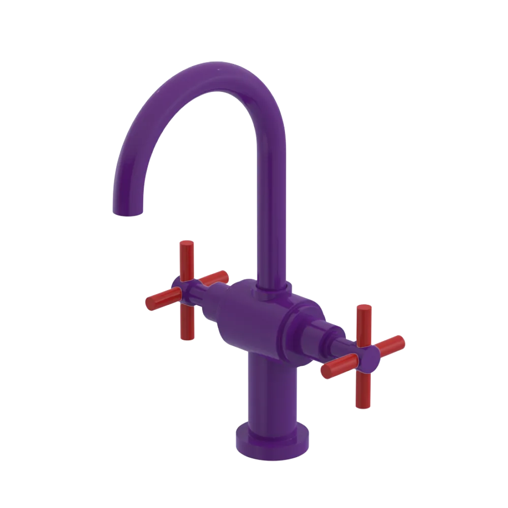 Rubinet Single Hole Dual Handle Lav. Set with LaSalle Spout (less drain) Purple Haze