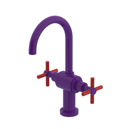 Rubinet Single Hole Dual Handle Lav. Set with LaSalle Spout (less drain) Purple Haze