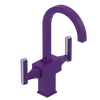 Rubinet Single Hole Dual Handle Lav. Set. (less drain) Purple Haze