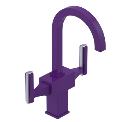 Rubinet Single Hole Dual Handle Lav. Set. (less drain) Purple Haze