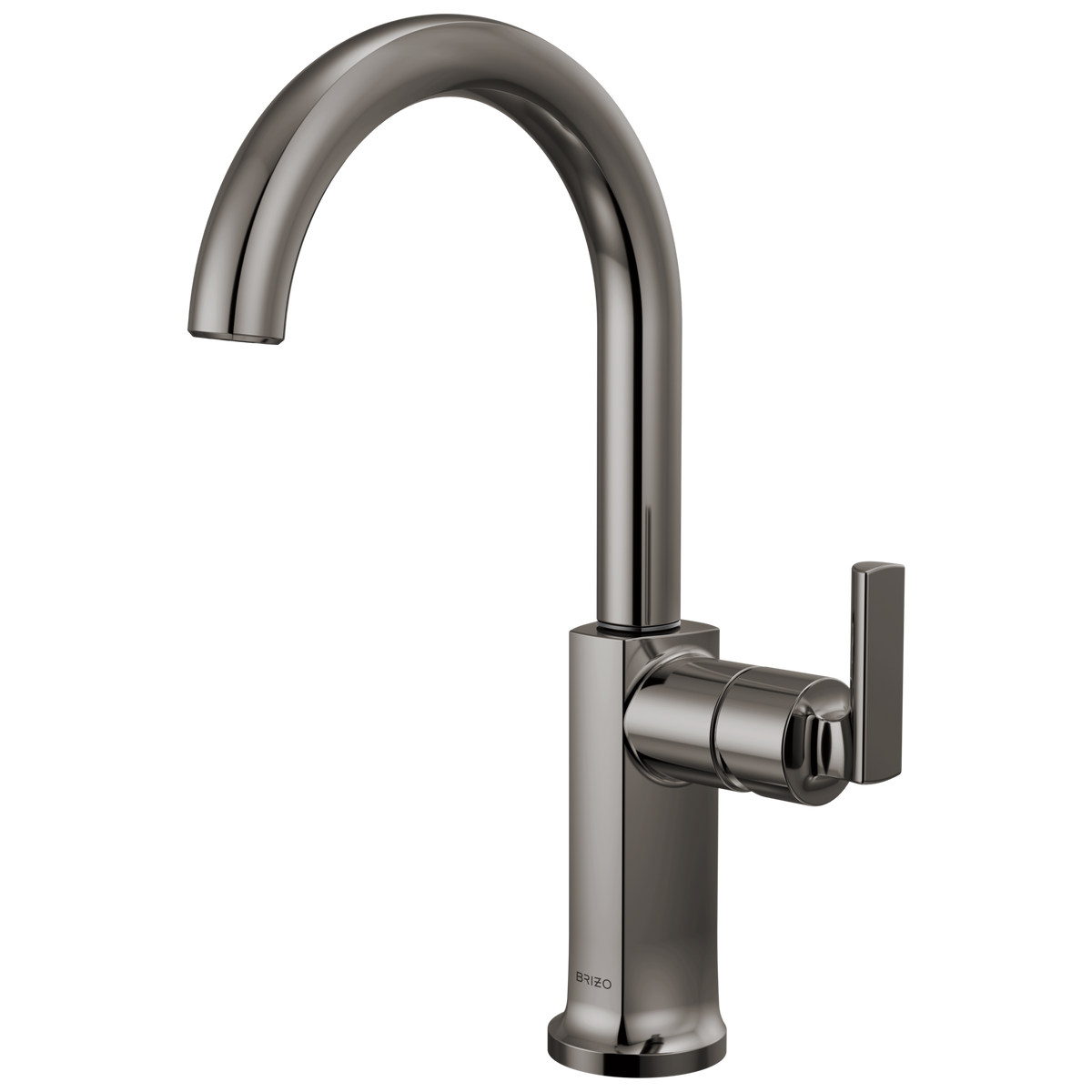 Brizo Kintsu Bar Faucet with Arc Spout - Less Handle - Complete Kit - Lumicoat® Black Onyx