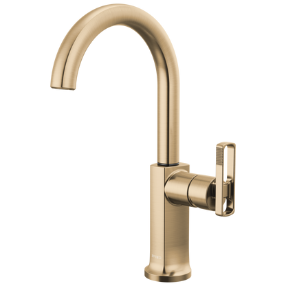 Brizo Kintsu Bar Faucet with Arc Spout - Less Handle - Complete Kit - Lumicoat® Luxe Gold®