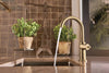 Litze Bar Faucet with Arc Spout and Industrial Handle Kit lifestyle
