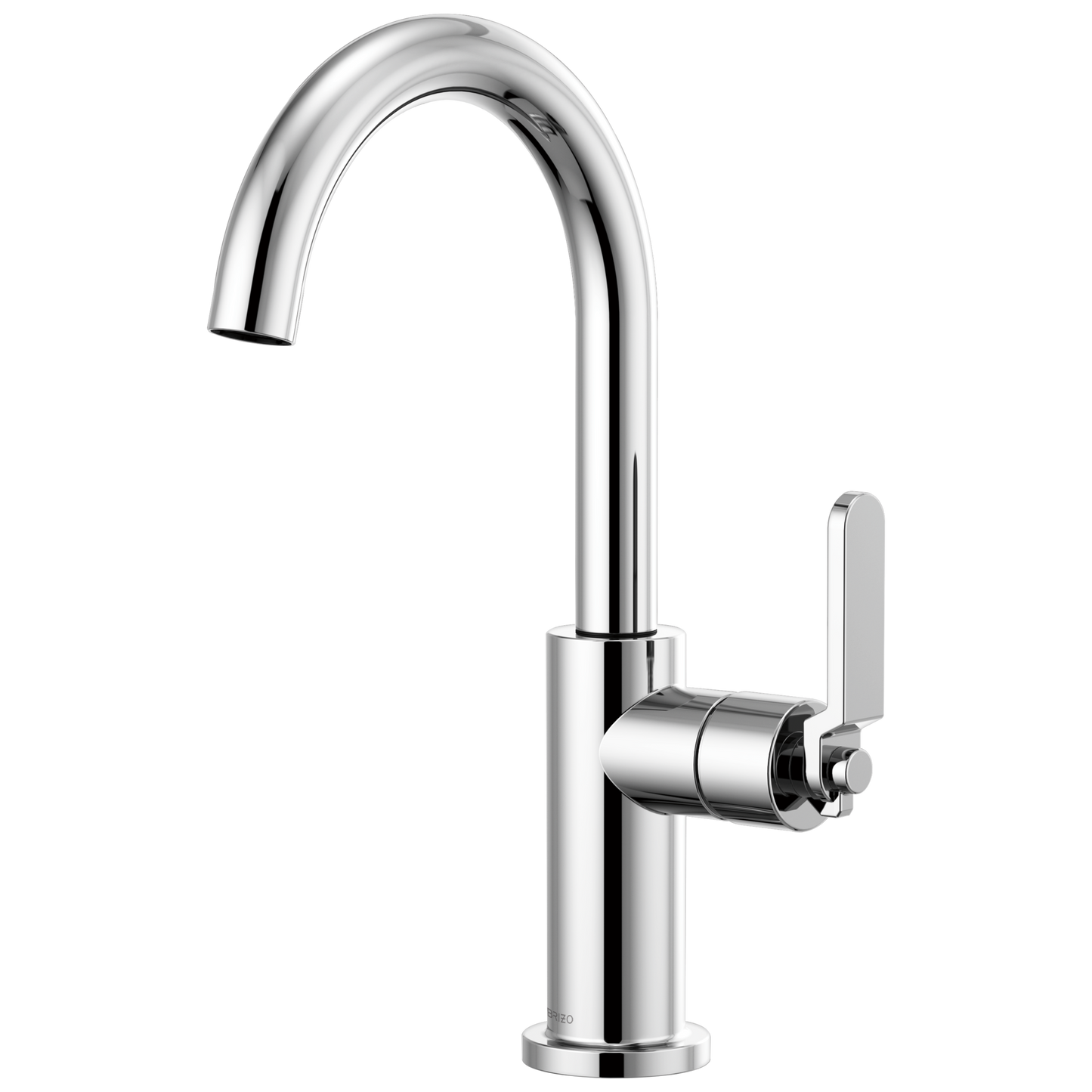 Litze Bar Faucet with Arc Spout and Industrial Handle Kit - Polished Chrome