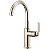 Litze Bar Faucet with Arc Spout and Industrial Handle Kit - Brilliance® Polished Nickel
