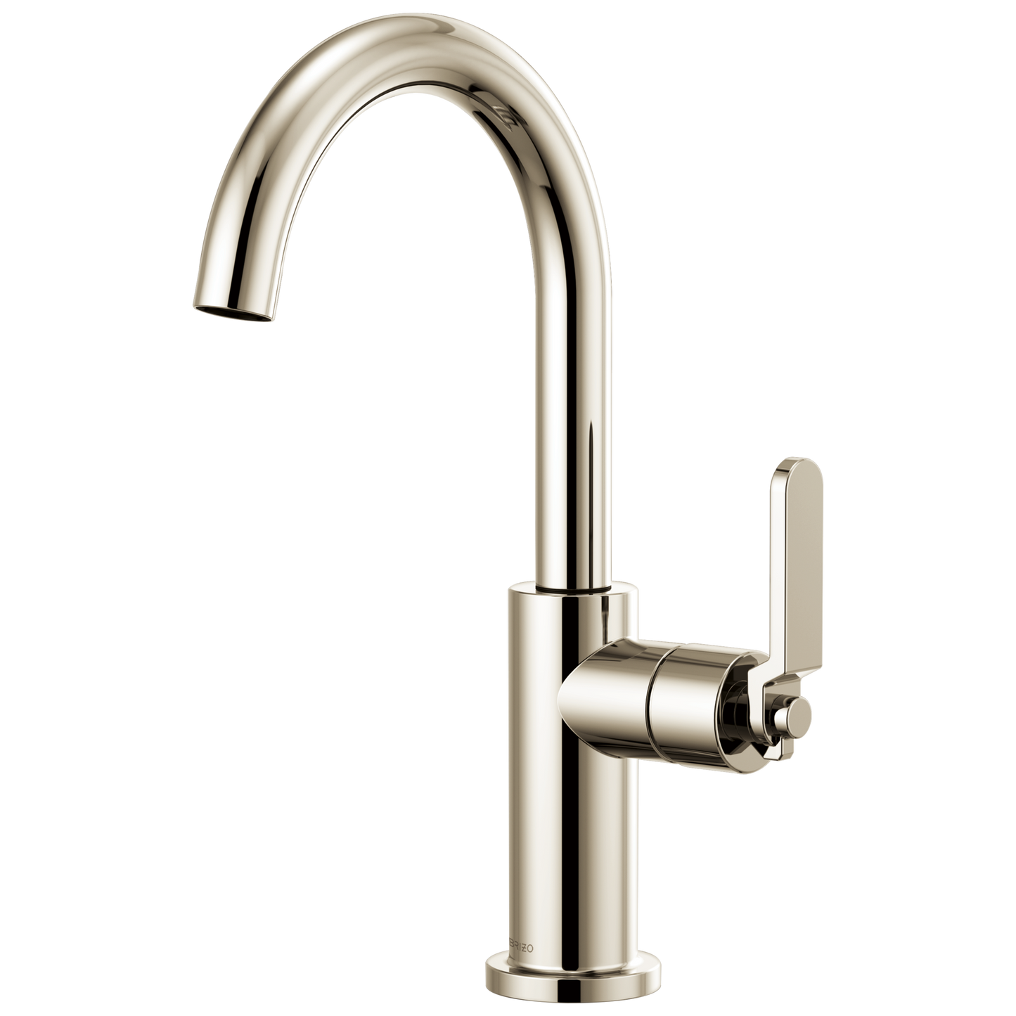 Litze Bar Faucet with Arc Spout and Industrial Handle Kit - Brilliance® Polished Nickel