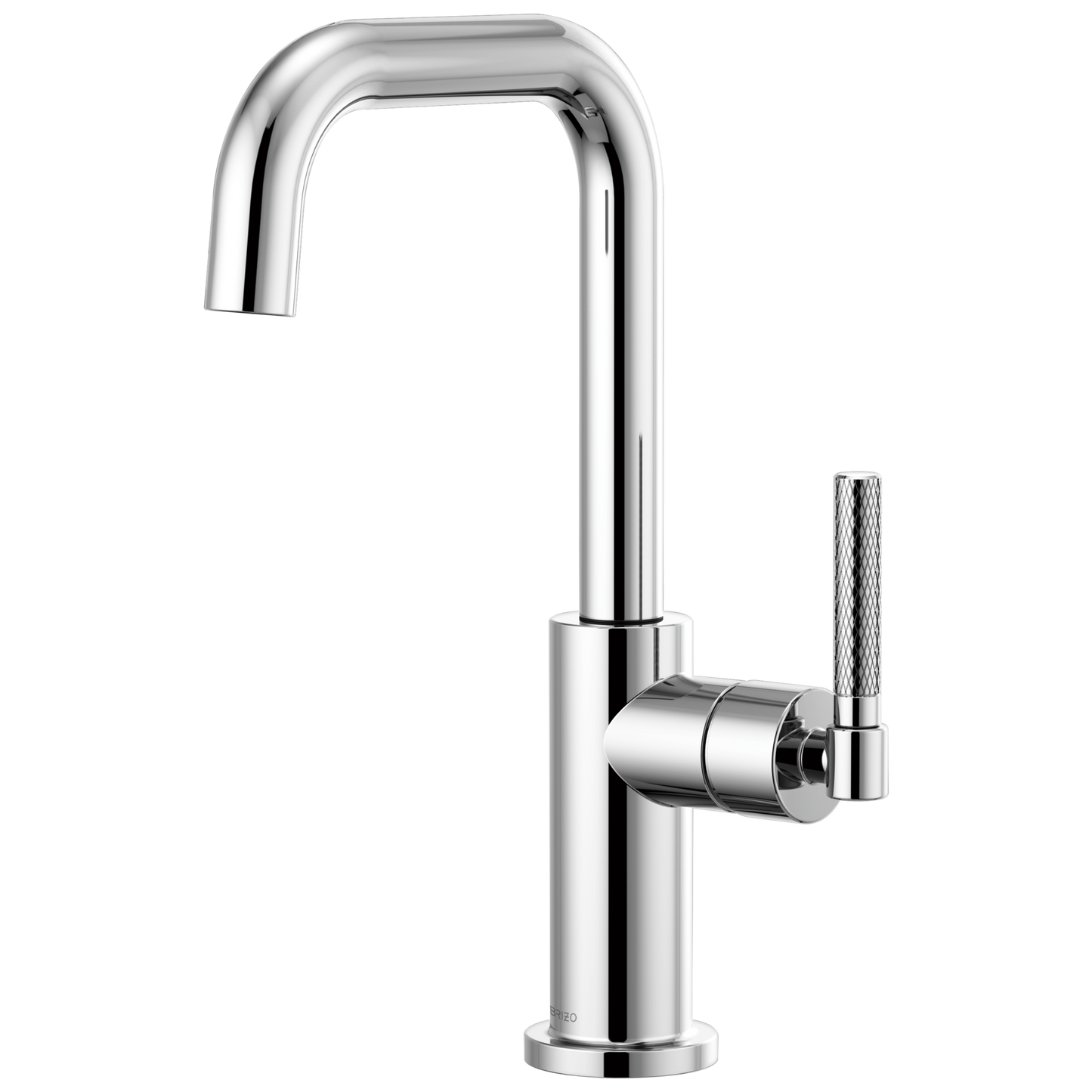 Litze Bar Faucet with Square Spout and Knurled Handle Kit - Polished Chrome