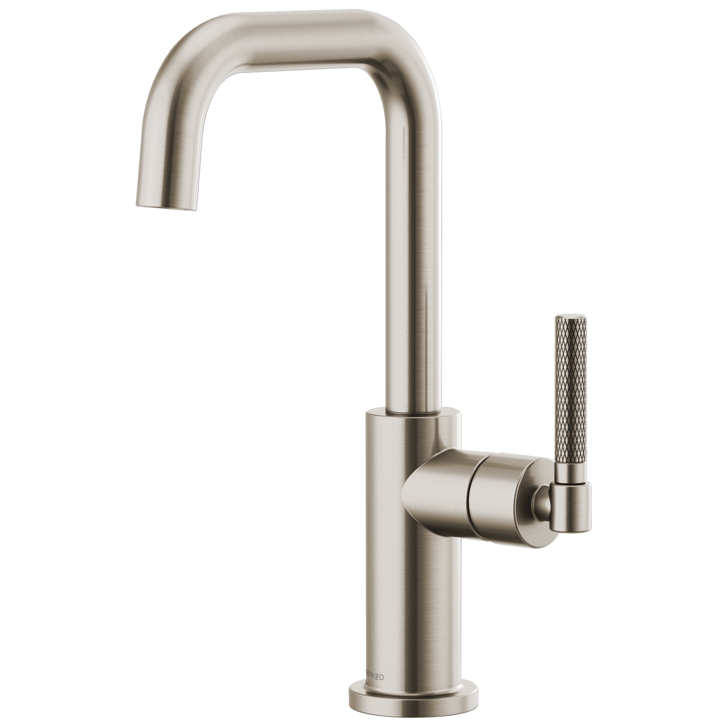 Litze Bar Faucet with Square Spout and Knurled Handle Kit - Brilliance® Stainless