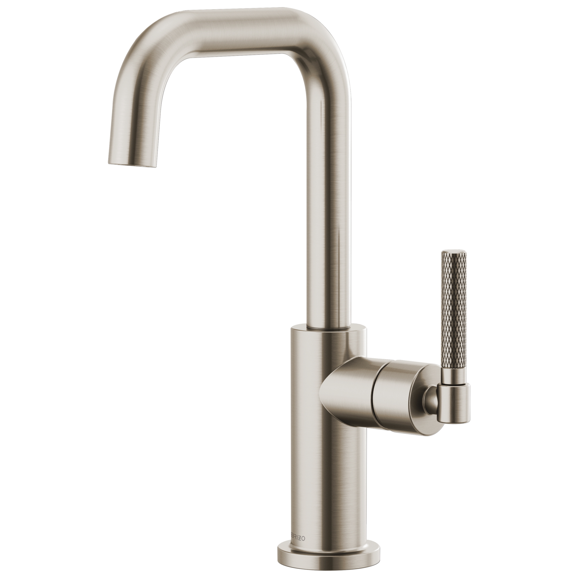 Litze Bar Faucet with Square Spout and Knurled Handle Kit - Brilliance® Stainless
