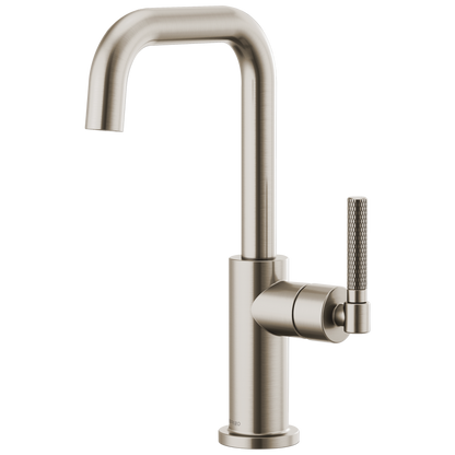 Litze Bar Faucet with Square Spout and Knurled Handle Kit - Brilliance® Stainless