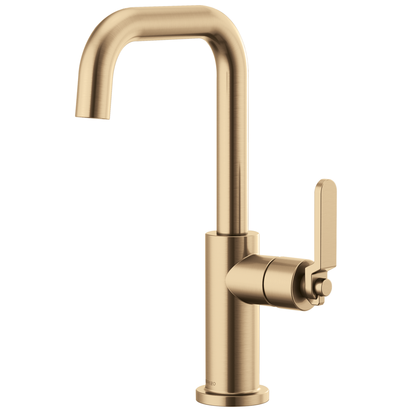 Litze Bar Faucet with Square Spout and Industrial Handle Kit - Brilliance® Luxe Gold®