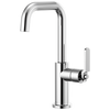 Litze Bar Faucet with Square Spout and Industrial Handle Kit - Polished Chrome