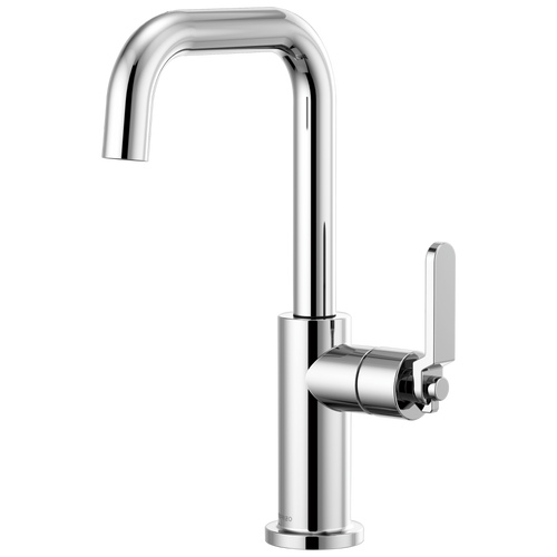 Litze Bar Faucet with Square Spout and Industrial Handle Kit - Polished Chrome