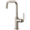 Litze Bar Faucet with Square Spout and Industrial Handle Kit - Brilliance® Stainless