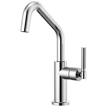 Litze Bar Faucet with Angled Spout and Knurled Handle Kit - Polished Chrome