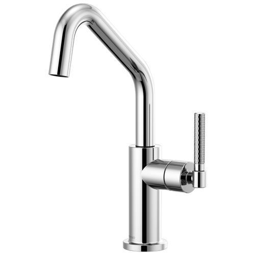 Litze Bar Faucet with Angled Spout and Knurled Handle Kit - Polished Chrome