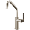 Litze Bar Faucet with Angled Spout and Knurled Handle Kit - Brilliance® Stainless