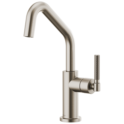 Litze Bar Faucet with Angled Spout and Knurled Handle Kit - Brilliance® Stainless