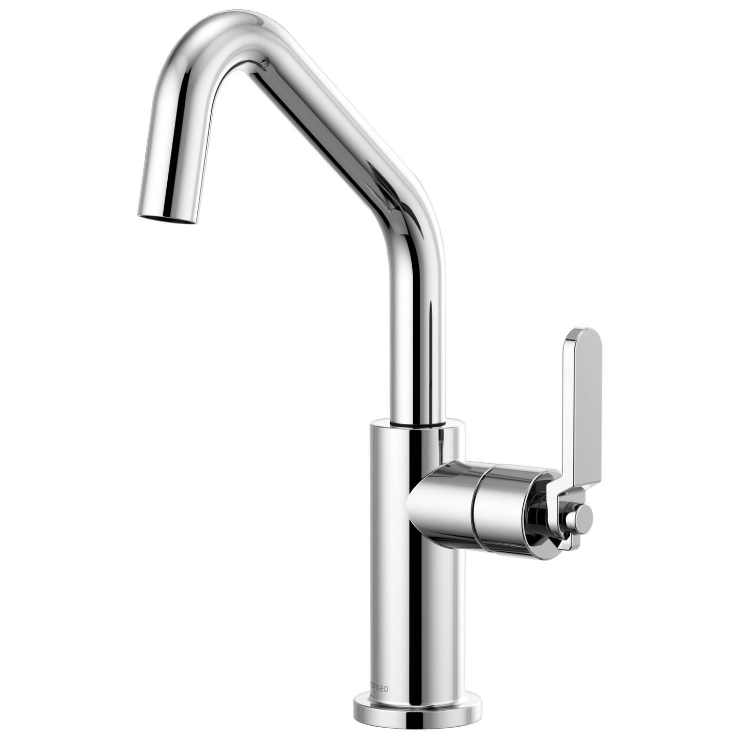 Litze Bar Faucet with Angled Spout and Industrial Handle Kit - Polished Chrome