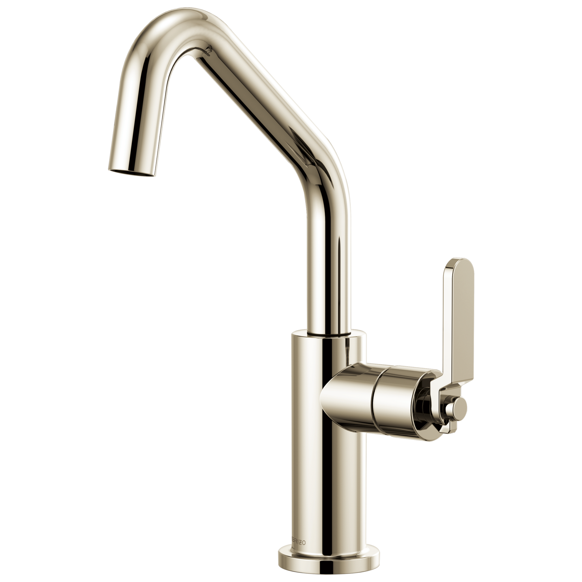Litze Bar Faucet with Angled Spout and Industrial Handle Kit - Brilliance® Polished Nickel