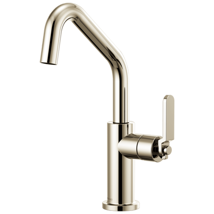 Litze Bar Faucet with Angled Spout and Industrial Handle Kit - Brilliance® Polished Nickel