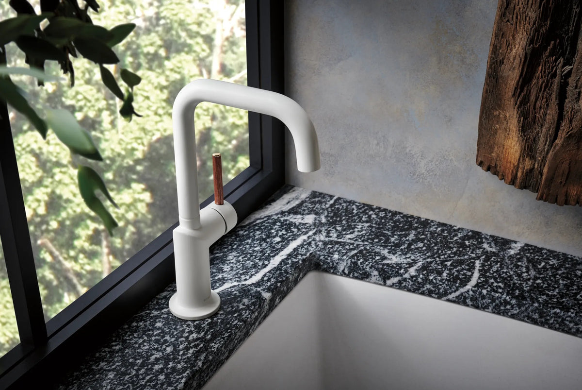 Odin Bar Faucet with Square Spout - Less Handle lifestyle