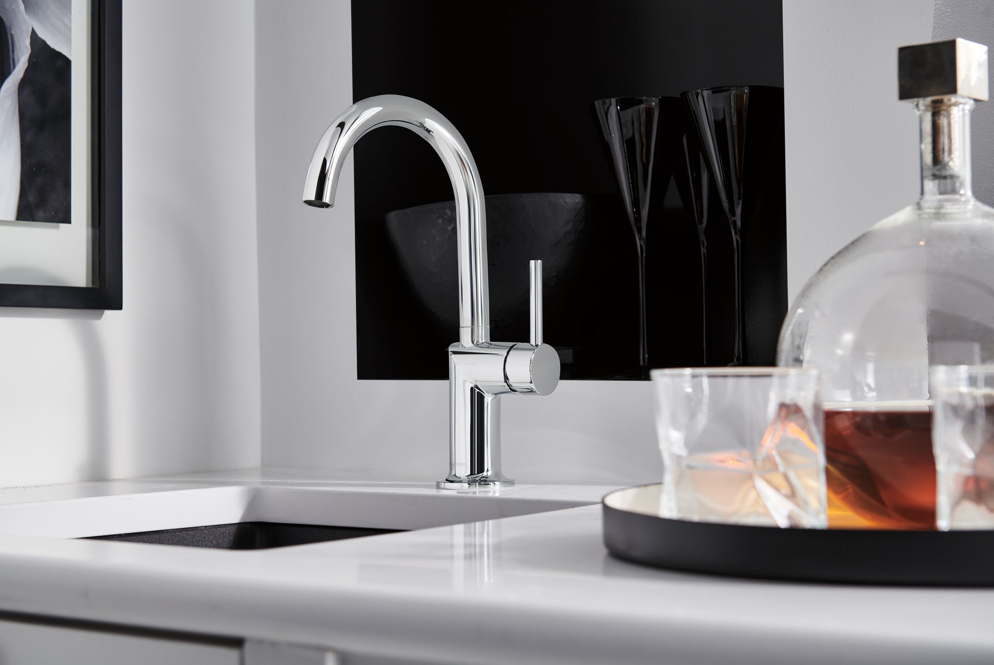 Odin Bar Faucet with Arc Spout - Less Handle lifestyle