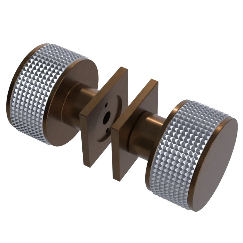 Rubinet Shower Door Knob (set) Tuscan Brass