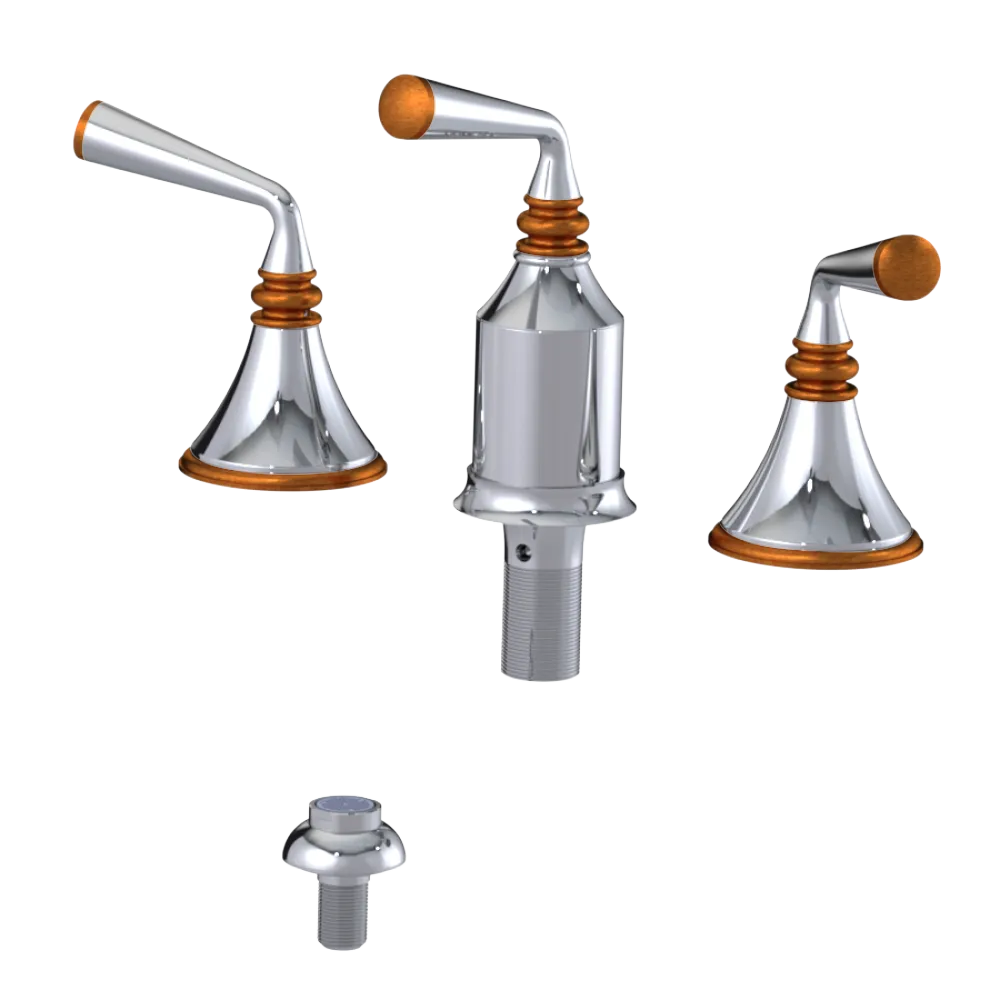 Rubinet Bidet Fitting with Spray, Diverter, and Vacum Breaker (Less Drain) Chrome