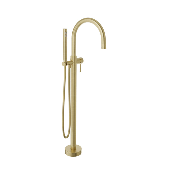Baril Floor-mounted tub filler with hand shower