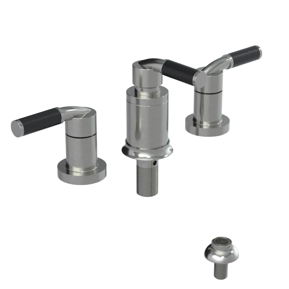 Rubinet Bidet Fitting with Spray, Diverter, and Vacuum Breaker (less drain) Satin Nickel