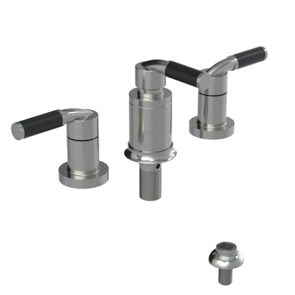 Rubinet Bidet Fitting with Spray, Diverter, and Vacuum Breaker (less drain) Satin Nickel