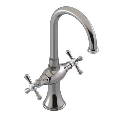 Rubinet Single Hole Dual Handle Lav. Set. (less drain) Polished Nickel