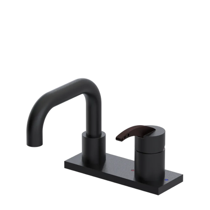 Rubinet 4" Centre Single Control Lav. Set. with Genesis spout (less drain) Matt Black